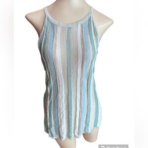 WHBM Metallic Strip Shirt